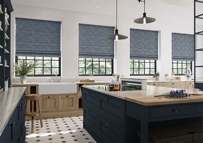 Kildare, Denim - Motorised Roman Blind - Image 6